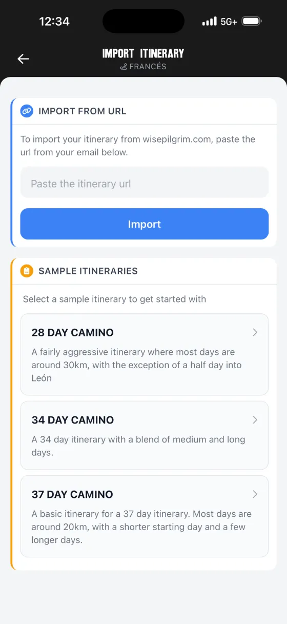 Itinerary planner